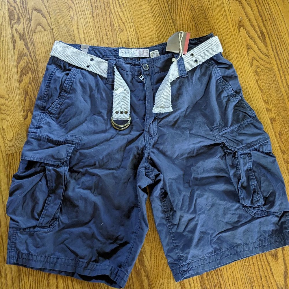 NWT G&M Mens Dark Gray 100% Cotton Shorts Sz 36